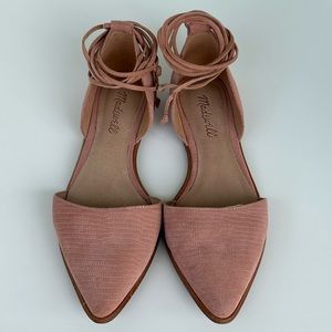 Madewell, The Arielle d'Orsay Flats, Mauve Pink, Size 7
